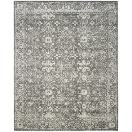 Safavieh 9 x 12 ft. Evoke Power Loomed Large Rectangle Area Rug, Grey and Ivory EVK270S-9